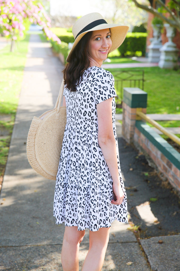 Leopard print nursing dress
