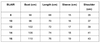 Blair Breastfeeding T-Shirt size chart.