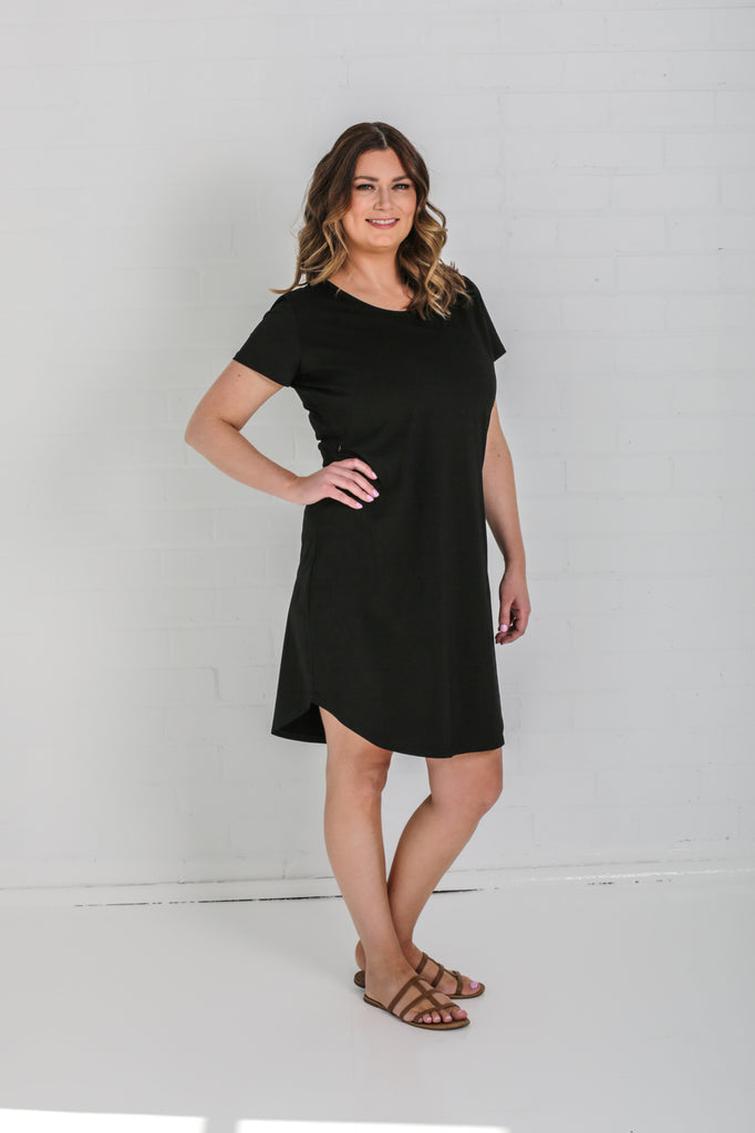 BRONTE T-SHIRT DRESS 2.0 BLACK